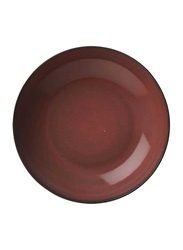 Luzerne 30oz Rustic China Deep Coupe Plate, 23 x 5.1cm, Crimson Maroon