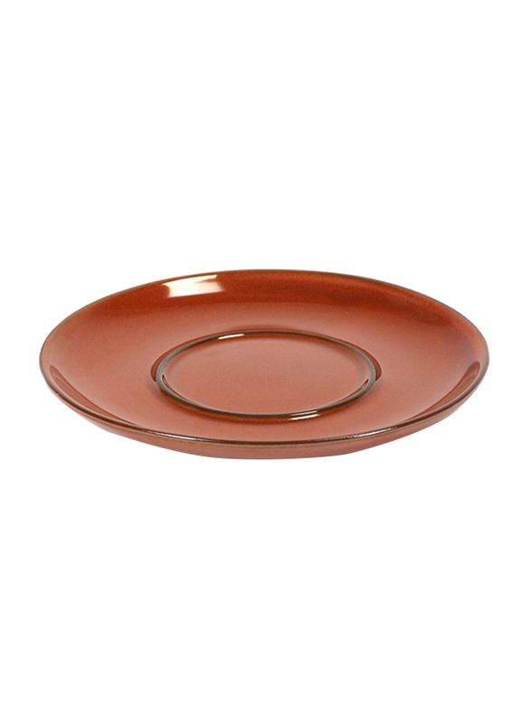 Serax 13.5cm Terres de Reves by Anita Le Grelle Stoneware Plate for Cup, 307-B5117304C, Rust