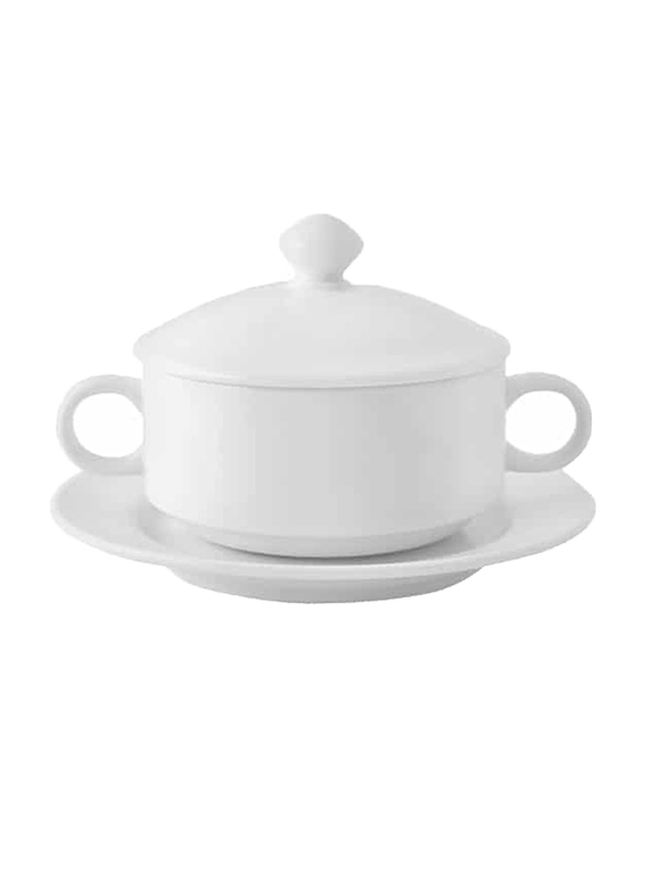 Luzerne 280ml Eco China Soup Cup (Without Lid & Saucer), 1501128, White