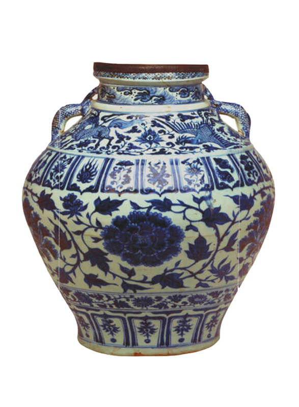 Serax Papier Chinese Vase, Large, Blue/White