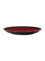 Luzerne 26.5cm Rustic China Coupe Plate, 26.5 x 3cm, Crimson Maroon