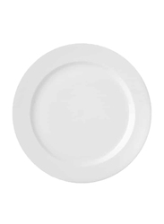 Luzerne 27cm Eco China Rim Serving Plate, 27 x 2.5cm, White