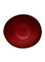 Luzerne 14oz Rustic China Soup Bowl, 15.5 x 14.5 x 6.9cm, Crimson Maroon