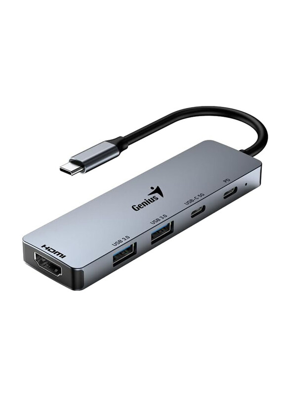 

Generic Genius UH-500 5-in-1 USB Hub, Grey