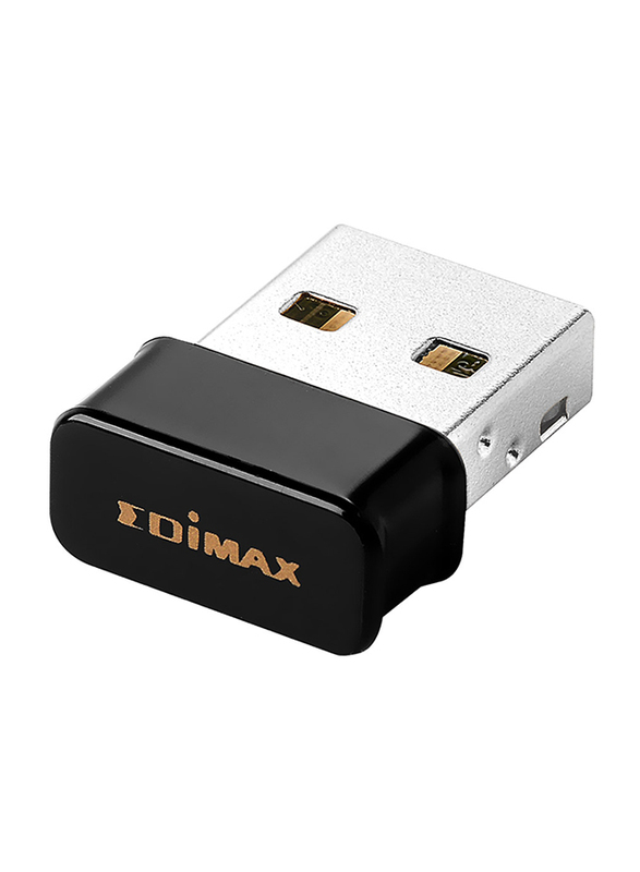 Edimax N150 2-in-1 Wi-Fi and Bluetooth 4.0 Nano USB Adaptor for Supports Only Windows 7/8.X/10, EW-7611ULB, Black