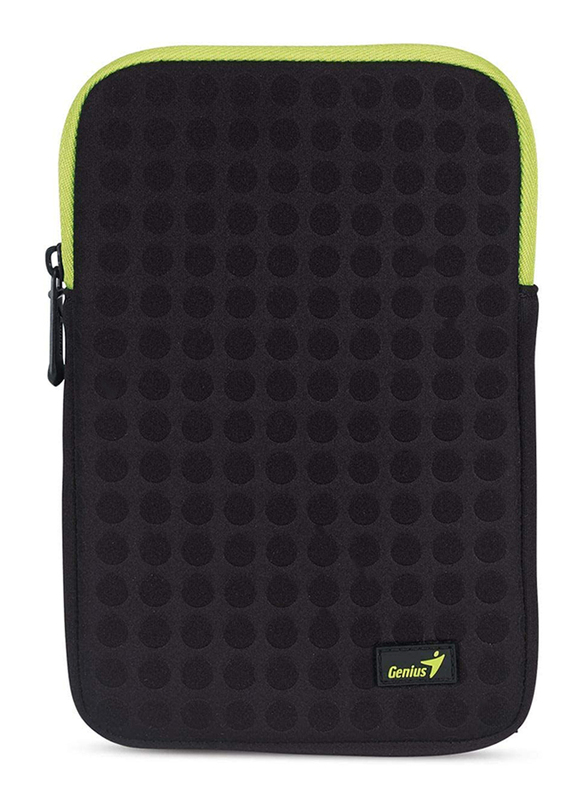 Genius Tablet PC 7-inch Polyester Portable Bubble Sleeve Bag, GS-721, Black/Green