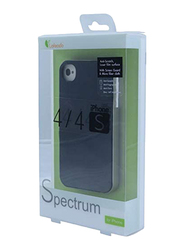 Lafeada Apple iPhone 4/4S Spectrum Mobile Phone Case Cover, Silver/Dark Nickel