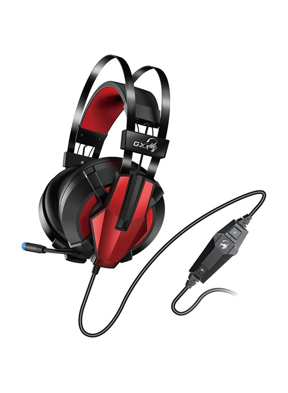 Genius GX HS-G710V USB Cable Over-Ear Gaming Headphones, with Mic, Black