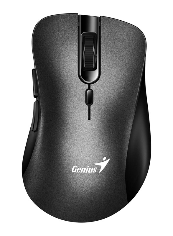 

Genius ERGO 9000S 6-Button Wireless Ergonomic Silent Optical Mouse, Champagne Titanium
