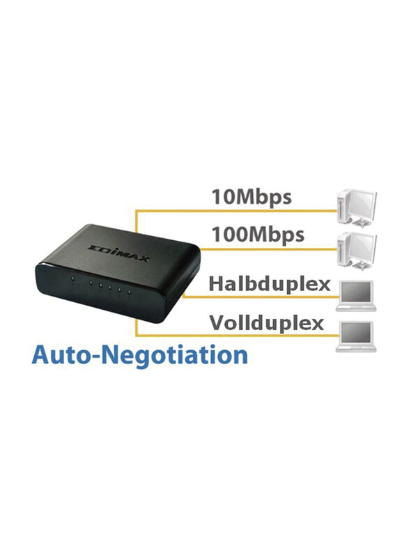 

Edimax EDES-3308P-UK Fast Ethernet Switch, Black