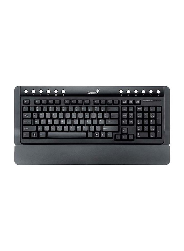 Genius KB 220 Multimedia Wired English Keyboard, Black