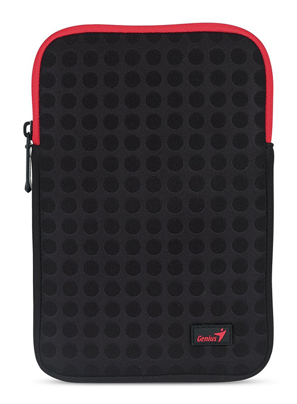 Genius Tablet PC 7-inch Polyester Portable Bubble Sleeve Bag, GS-721, Black/Red