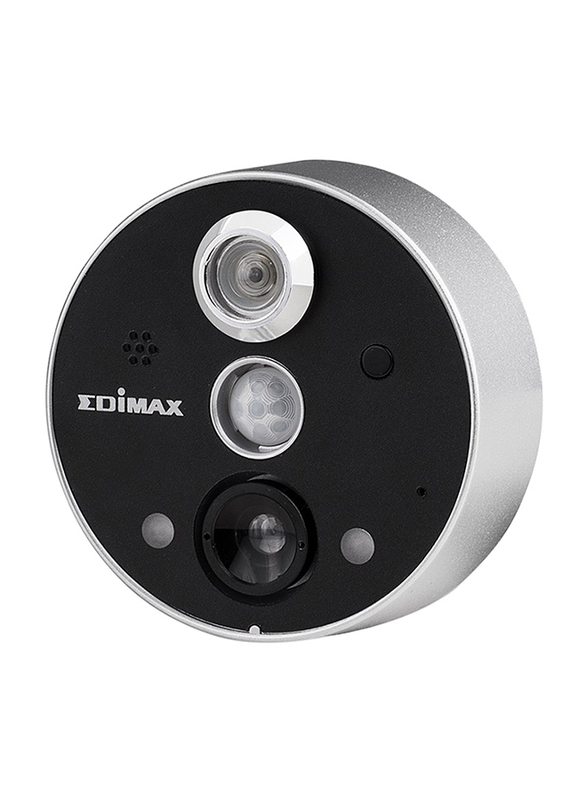 Edimax IC-6220DC-UK Smart Wireless Peephole Door Camera, Black
