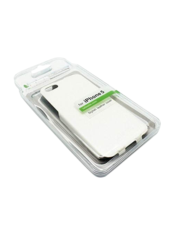 Lafeada Apple iPhone 5/5S PU Leather Mobile Phone Case Cover, Vertical Open, White