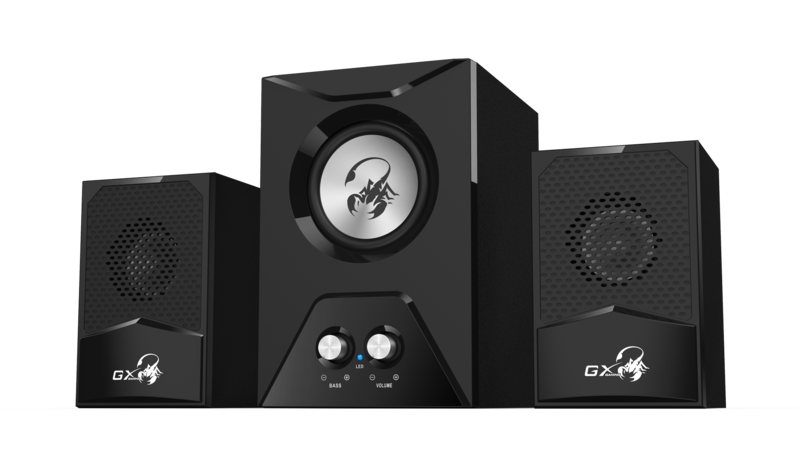 Genius Gx Subwoofer Sw-G2.1 500 Wooden Speakers, Rocket Subwoofer, 15 W Rms, With Bass Controls, Black