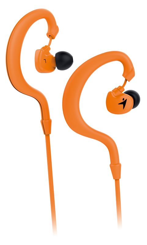 Genius HS-M270 Ruggedness and Sweat Resistant In-Ear Headset with Mic, Orange