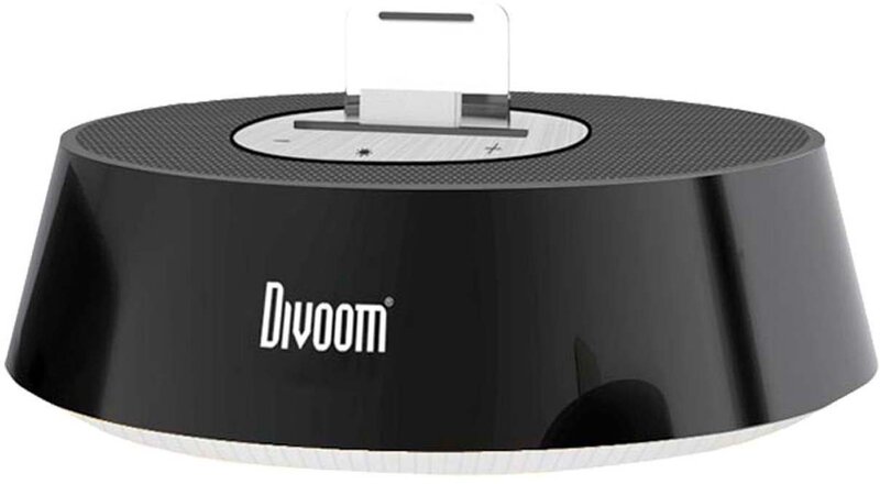 Divoom iBase-1 Dock Station Stereo Round Speaker Made for iPad, iPad 2, iPad 3, iPhone 4S, 4, 3GS, 3G, iPod Touch 1st, 2nd, 3rd, 4th Gen, Nano 6th Gen, Classic and Other Mobile AUX Cable Use, Black