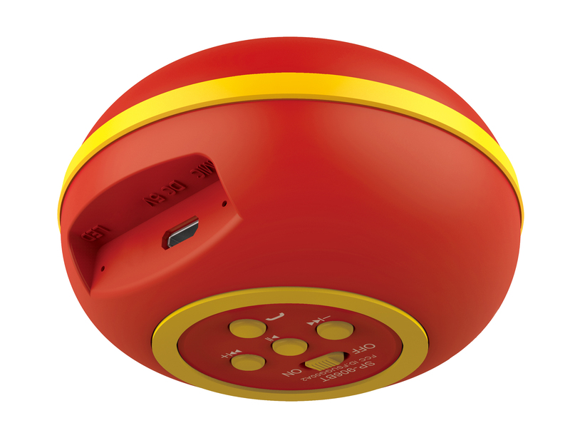 جينيوس مكبر صوت Sp-906Bt بوقت تشغيل أكثر من 5 ساعات للهواتف المتنقلة أحمر