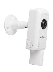 ايديماكس IC-5160GC-UK كاميرا ذكية فل اتش دي واي فاي للكراج برؤية 180 درجة و التحكم في الباب مع عدسة 3 ميغابكسل, ابيض