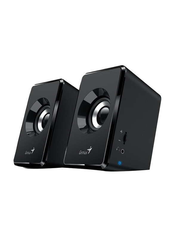 

Genius SP-U125 USB Stereo Speakers with 3.5mm Audio Headphone Jack, Black