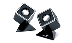 Genius SP-D120 Cube Design 2 W USB 2 Channel Speaker, Black