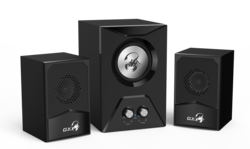 Genius Gx Subwoofer Sw-G2.1 500 Wooden Speakers, Rocket Subwoofer, 15 W Rms, With Bass Controls, Black