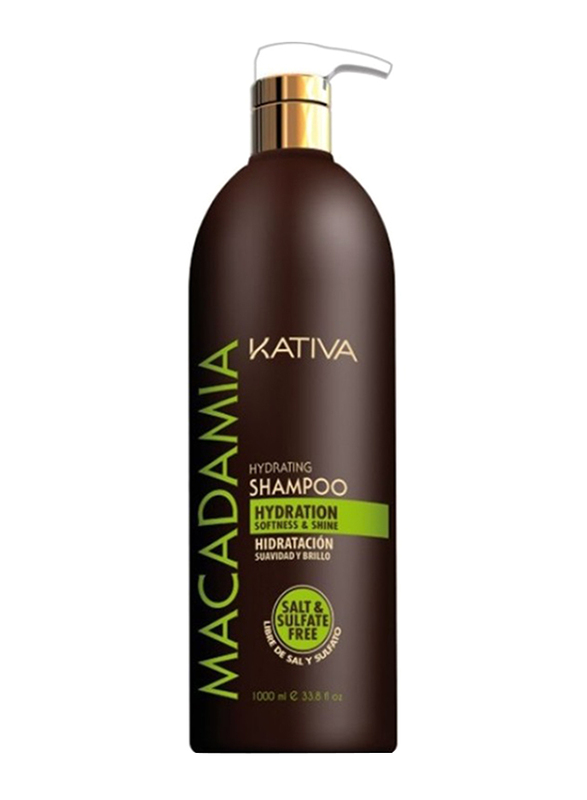 Kativa Macadamia Hydrating Shampoo for Dry Hair, 1000ml