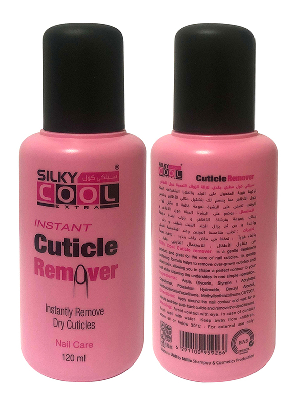Silky Cool Extra Nails Cuticle Remover, 120ml, Pink