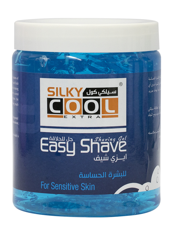 Silky Cool Shaving Gel for Sensitive Skin with Cap, 500ml