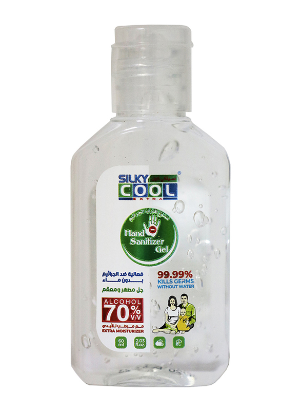 Silky Cool Extra Moisturizer Hand Sanitizer Gel, 60ml