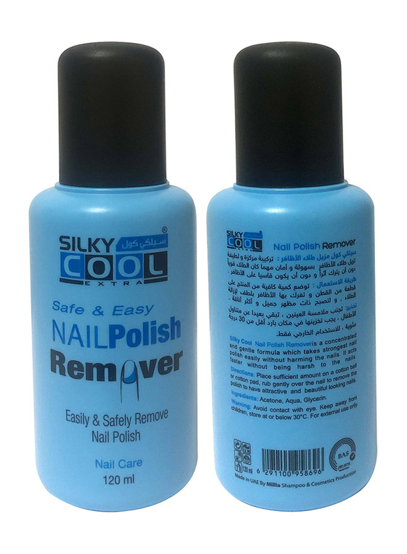 Silky Cool Nail Polish Remover, 120ml, Clear