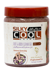 Silky Cool Extra Rose Foot & Body Scrub Gel, 1000ml