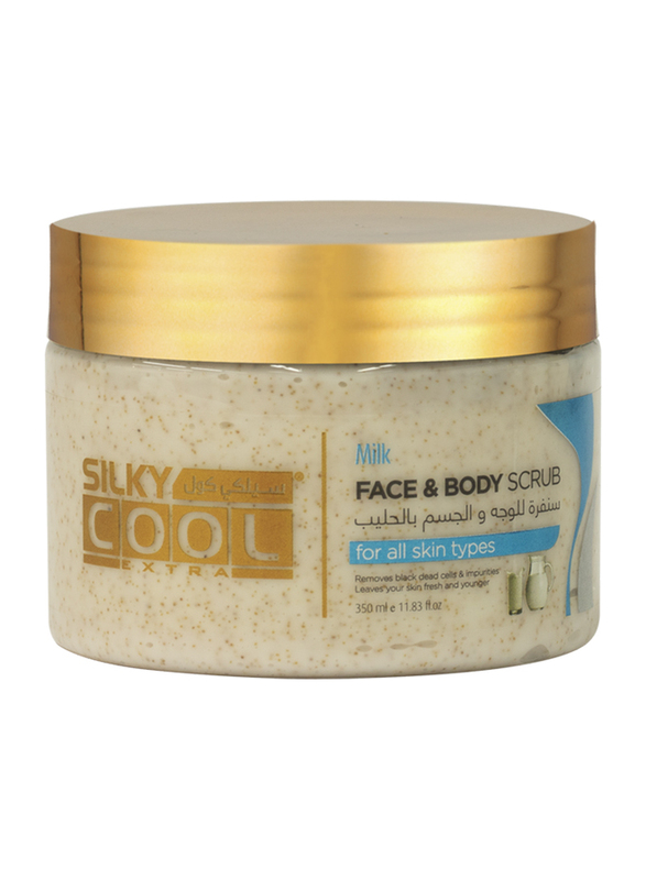 Silky Cool Milk Face & Body Scrub for All Skin Types, 350ml