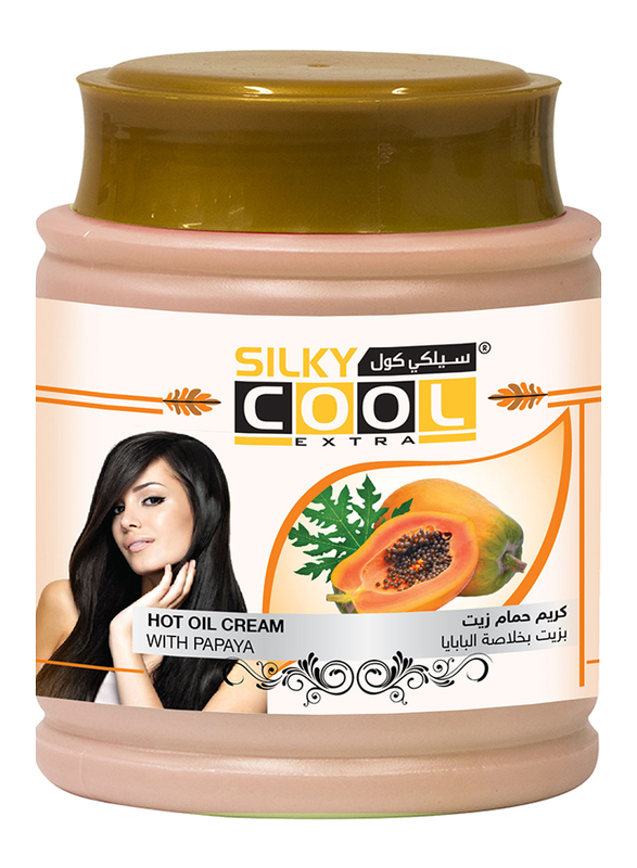 Silky Cool Papaya Hot Oil Cream for All Hair Type, 1000ml