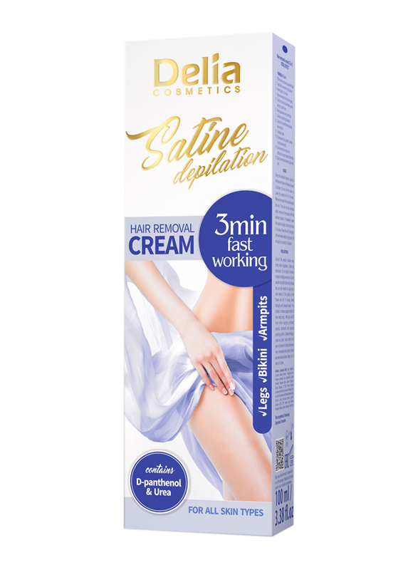 Delia Satine Depilation 3 Min Fast Working Hair Removal Cream, 100ml