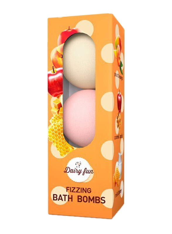 

Delia Dairy Fun Peach, Apple, Milk & Honey Fizzing Bath Bombs Set, 3 Pieces