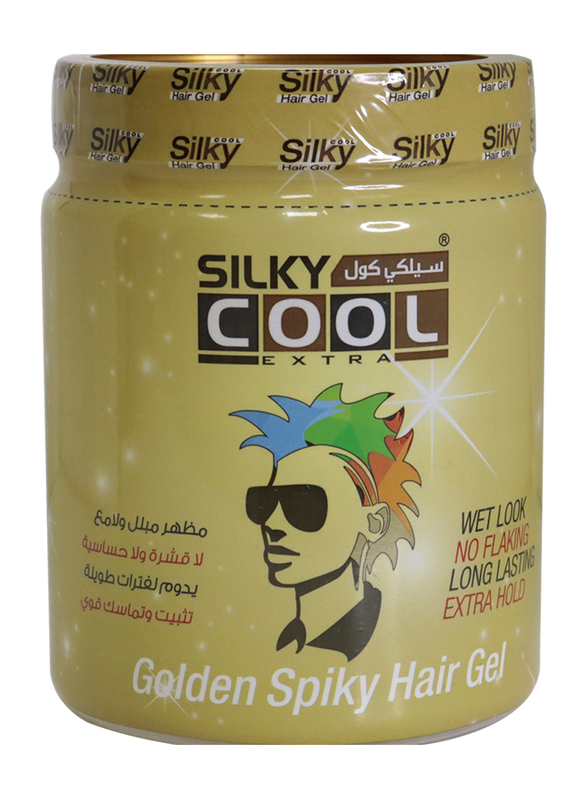 Silky Cool Golden Spiky Hair Styling Gel for All Hair Type, 1000ml