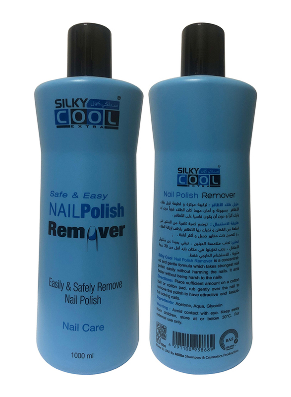 Silky Cool Nail Polish Remover, 1000ml, Clear