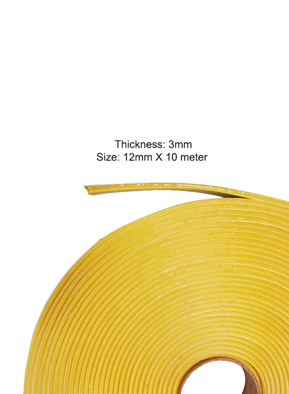 Osaka Butyl Tacky Sealant Tape, 3mm x 12mm x 10m, Yellow, 32 Rolls