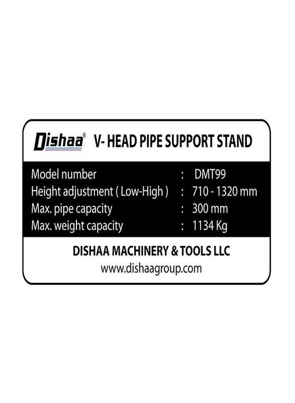 Dishaa V Head Pipe Folding with Support Stand, DMT-99, Black