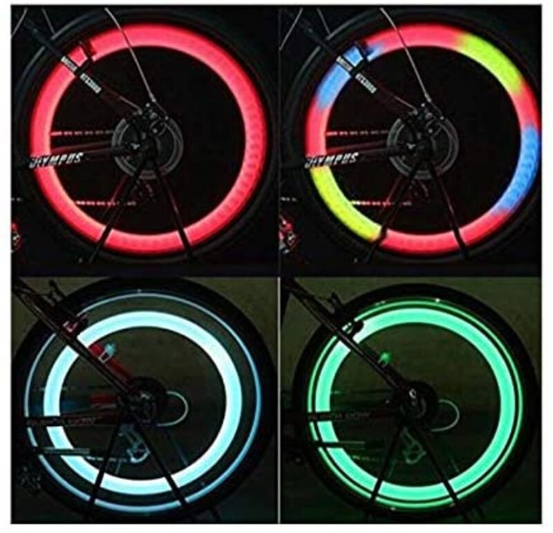Hot 4 Bicycle Bike Wire Tyre Wheel Spoke Bright LED Light, Multicolor