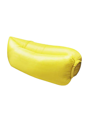 Fast Air Inflatable Sofa Lazy Laybag, Air Bed, Chair, Couch & Air Bag, Yellow, Single