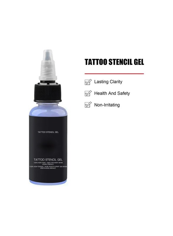 6-Pieces/Set Professional Tattoo Tools,Transfer Gel Stencil Primer Stuff Cream with Transfer Paper