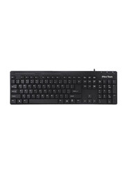 Meetion AK100 USB Corded English Keyboard, Black