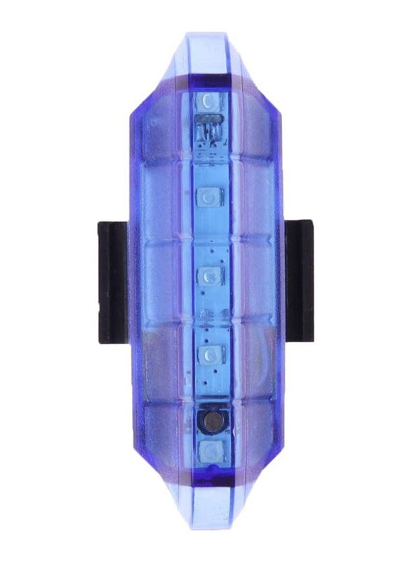 USB Rechargeable 5 LED Bicycle Cycling Rear Lamp Tail Lights, with 4 Modes, Blue