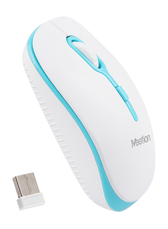 Meetion R547 Wireless Optical Mouse with 2.4G 1600dpi, Blue