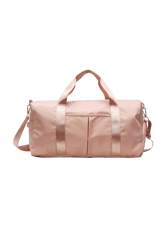 Duffle Hold All Multi-Function Bag for Women with Shoes Compartment, Pink