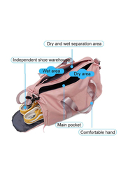 Duffle Hold All Multi-Function Bag for Women with Shoes Compartment, Pink