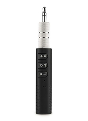 Generic Mini Wireless Bluetooth Car Kit, Hands Free 3.5mm Jack Audio Jack Receiver Adapter AUX for Speaker Headphones, Black