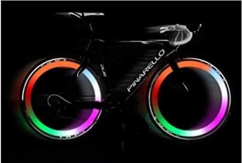 Bicycle Bike Cycling Wheel Spoke Tire Tyre Rainbow LED Lamp Light, White